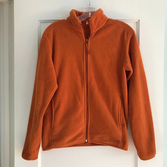 Uniqlo | Orange Zip-Up Fleece Jacket - Picture 1 of 8